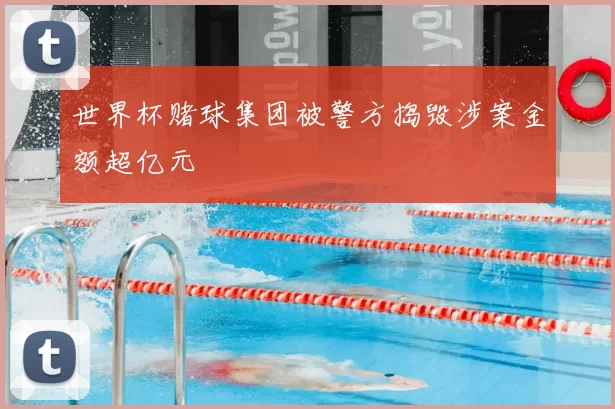 世界杯赌球集团被警方捣毁涉案金额超亿元